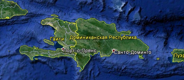 Карта Доминиканы