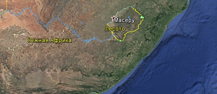 Карта Лесото