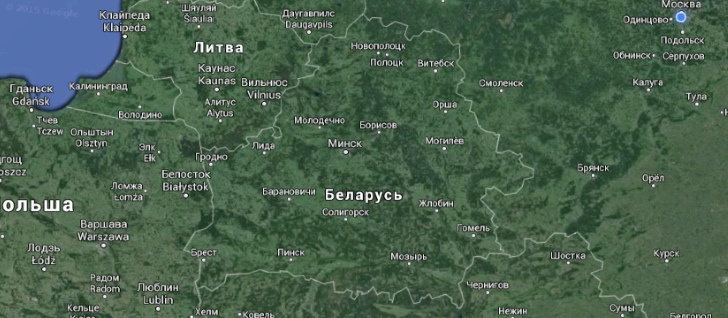Карта Белоруссии
