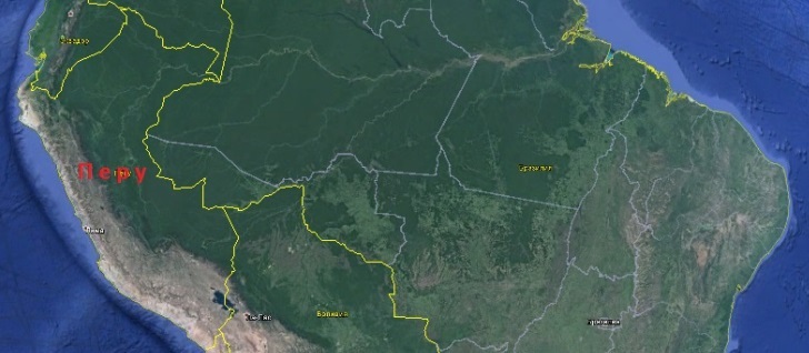 Карта Перу