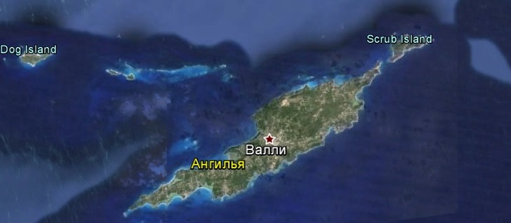 Карта Ангильи