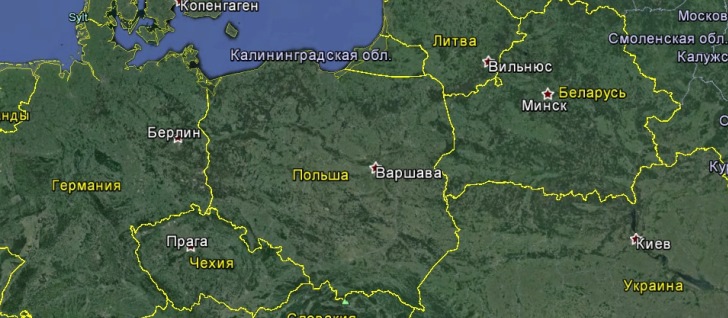 Карта Польши
