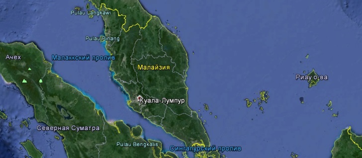 Карта Малайзии