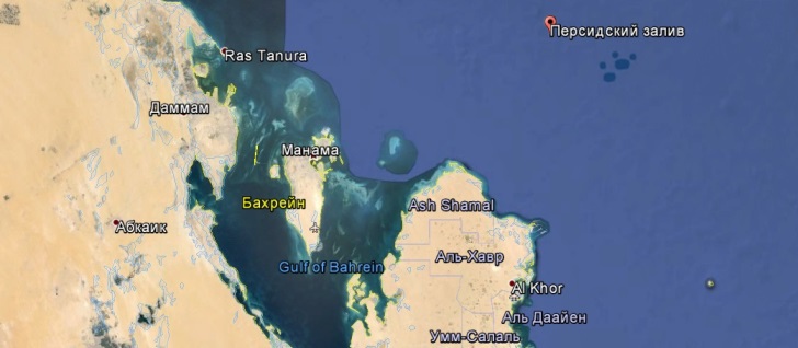 Карта Бахрейна