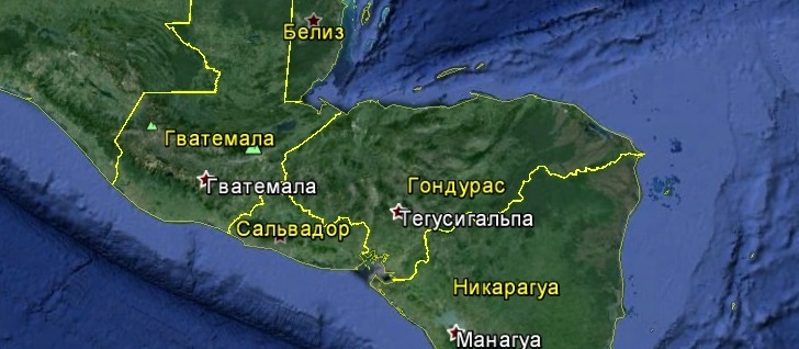 Карта Гондураса