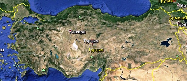 Карта Турции