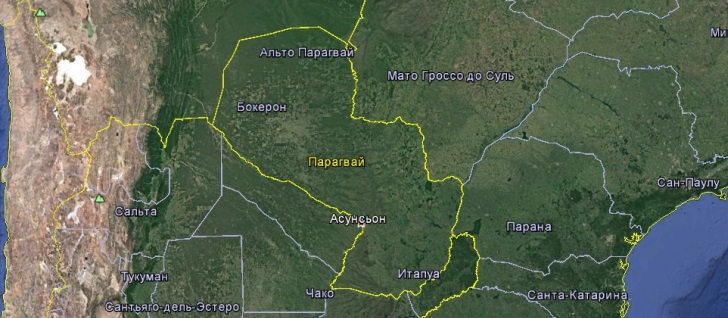 Карта Парагвая