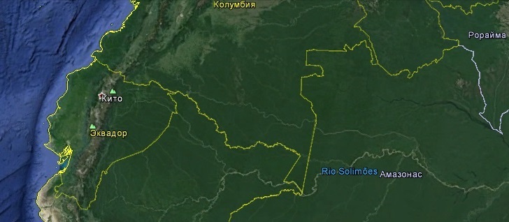 Карта Эквадора