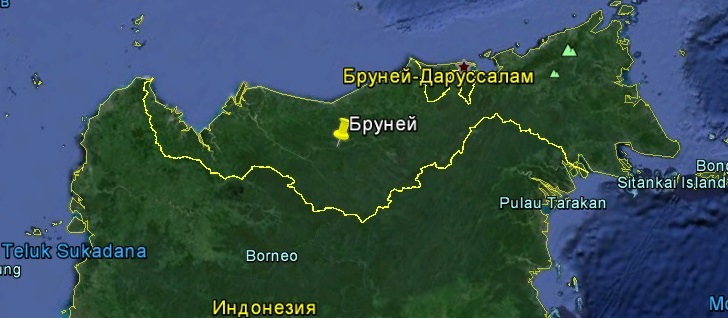 Карта Брунея