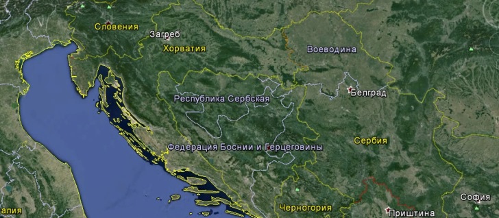 Карта Хорватии