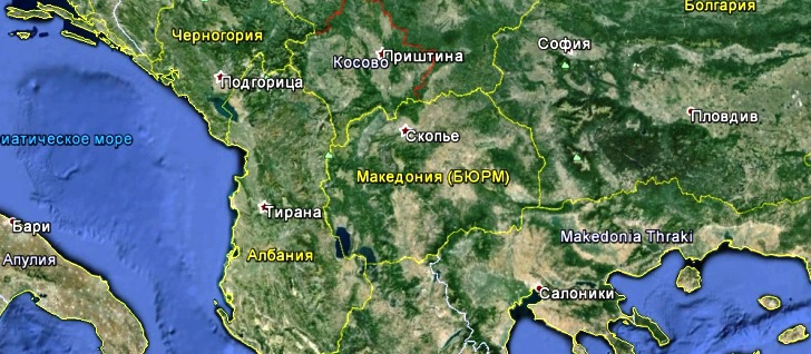 Карта Македонии