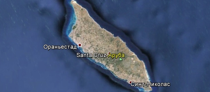 Карта Аруба
