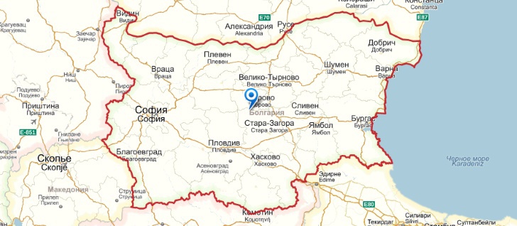 Карта Болгарии
