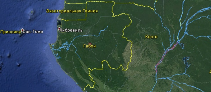 Карта Габона