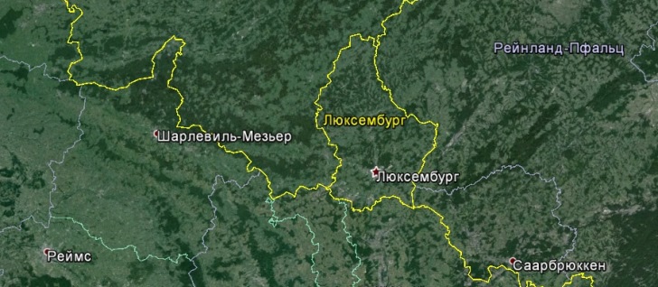 Карта Люксембурга