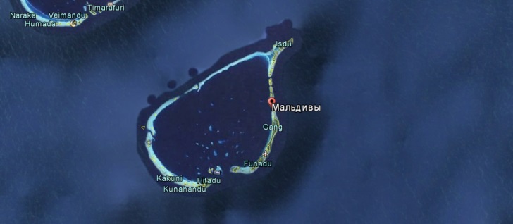 Карта Мальдив