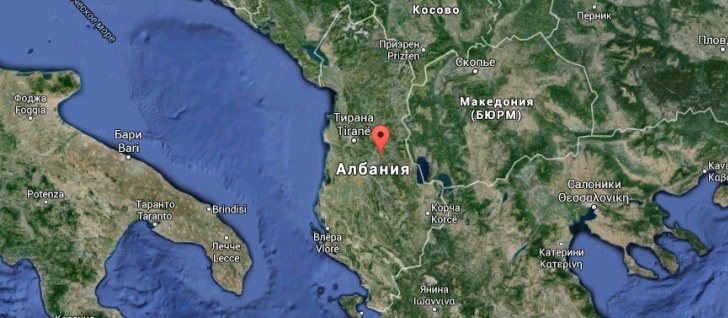 Карта Албании