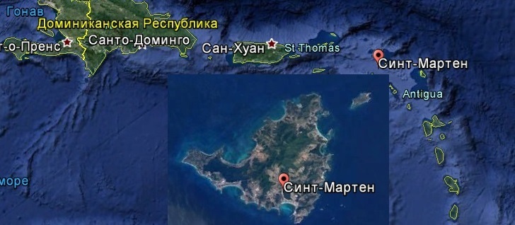 Карта Синт-Мартен