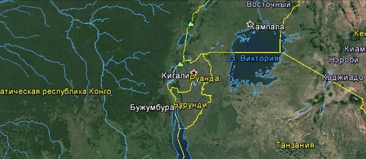 Карта Руанды
