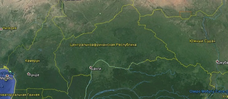 Карта ЦАР