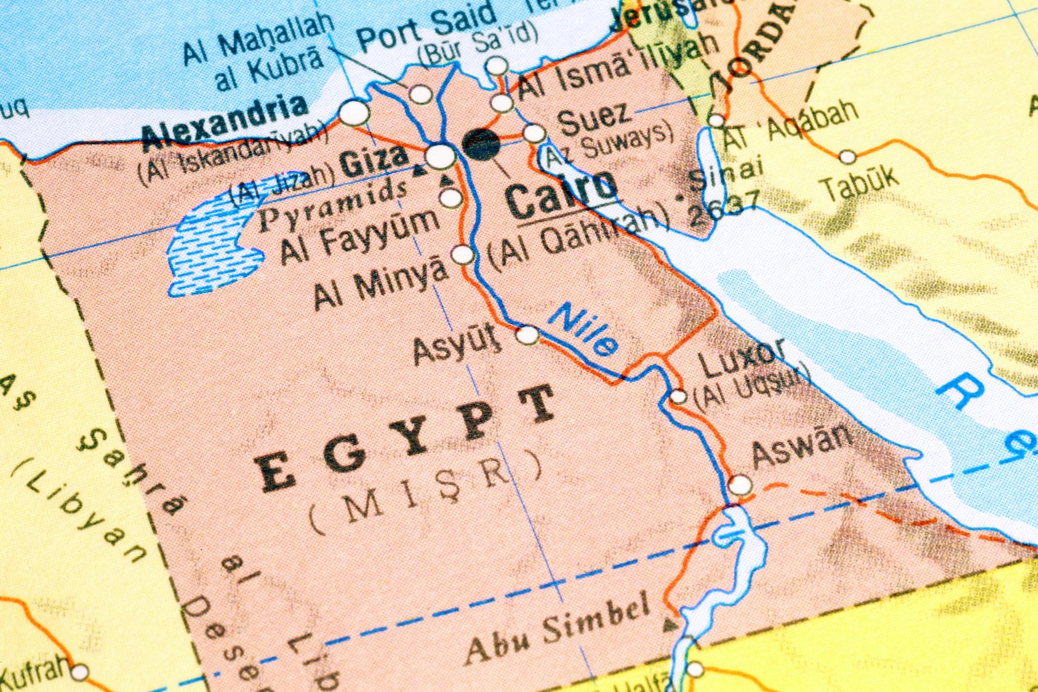 В каком месте земного шара 🏝 находится Египет 🌊