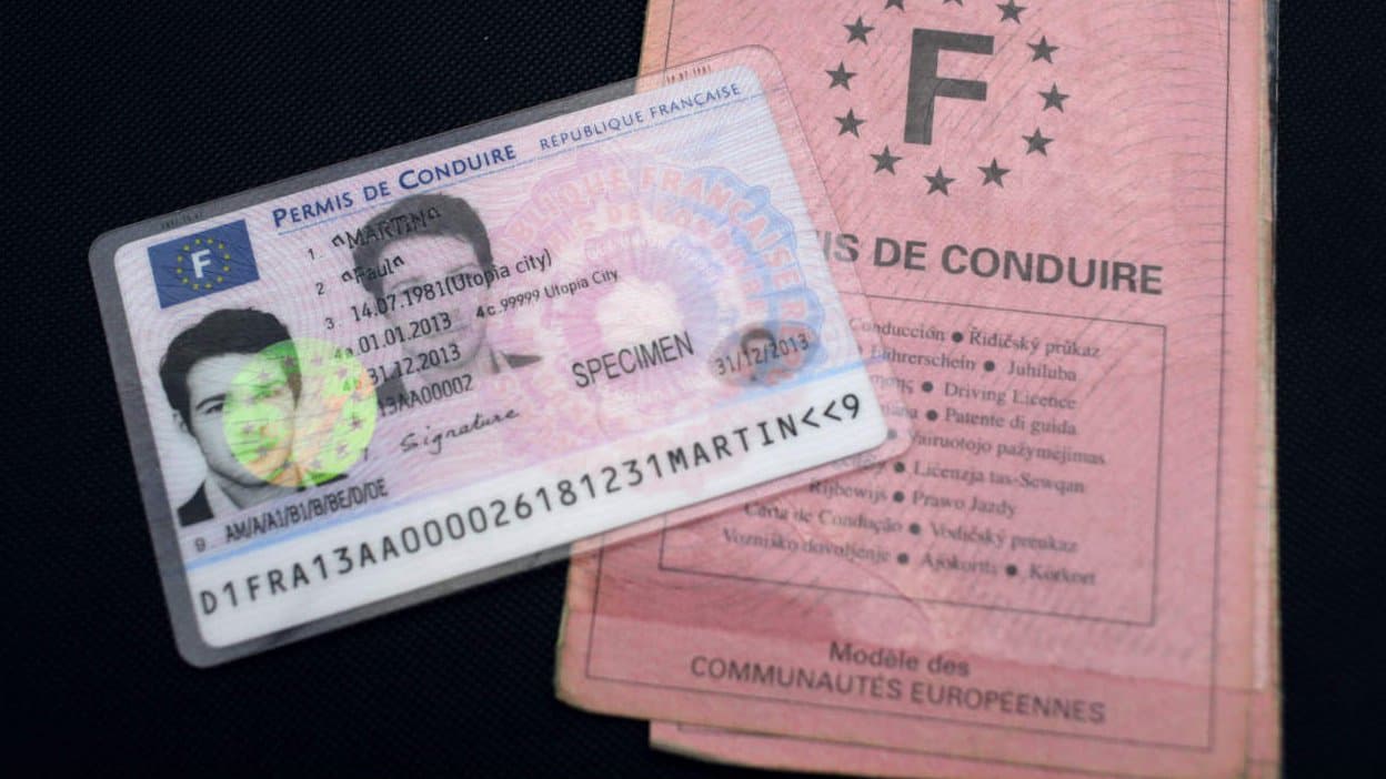 Так выглядит водительское удостоверение во Франции