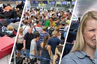 Хаос в аэропортах усугубляется экстремально жаркой погодой