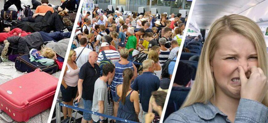 Хаос в аэропортах усугубляется экстремально жаркой погодой